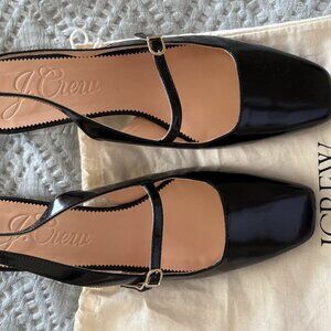 J Crew Square Toe Sling backs Sz 9 NWT